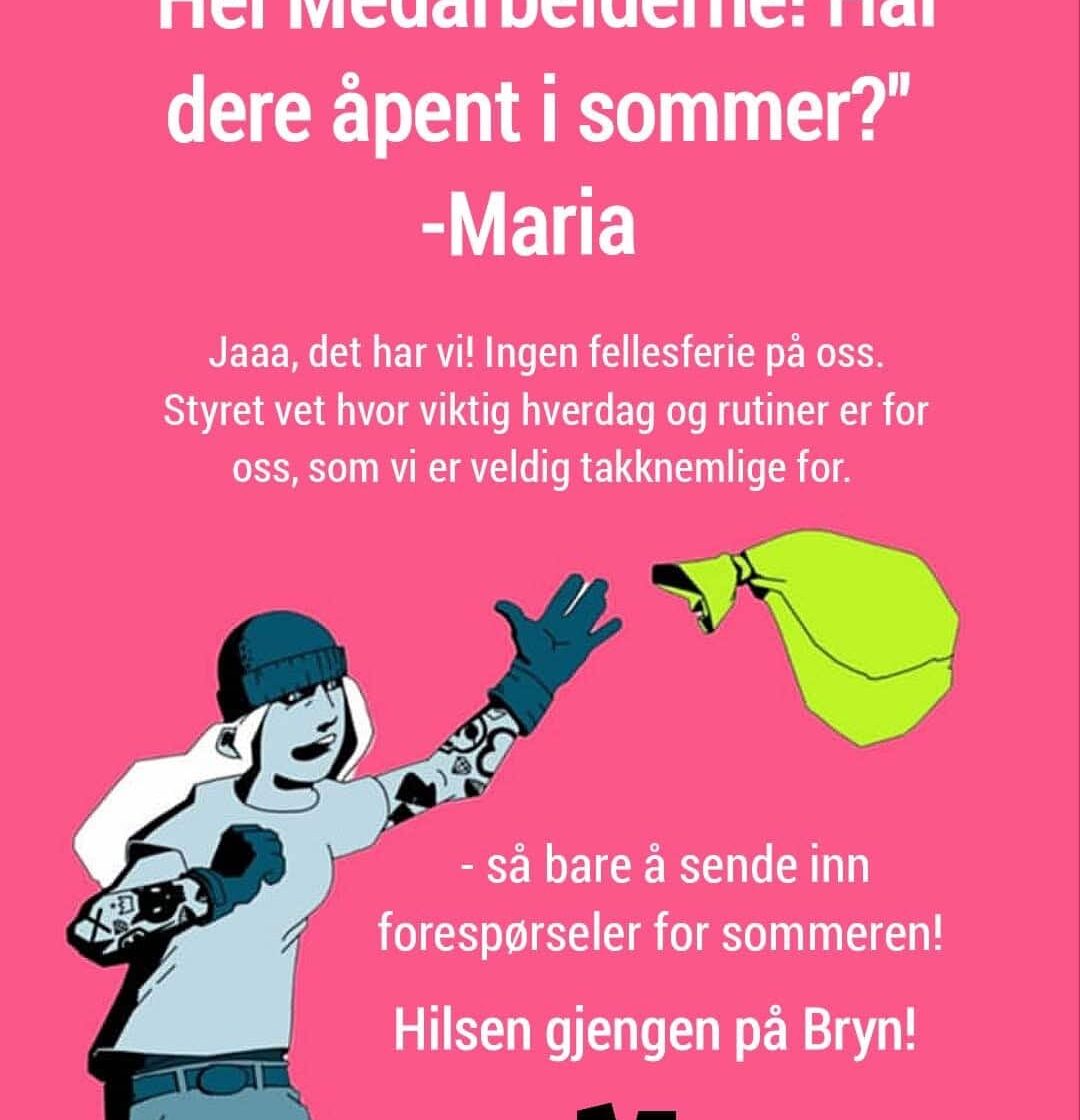 Medarbeiderne åpent hele sommeren
