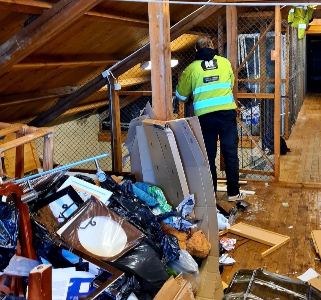 avfall etter oppussing fjerning